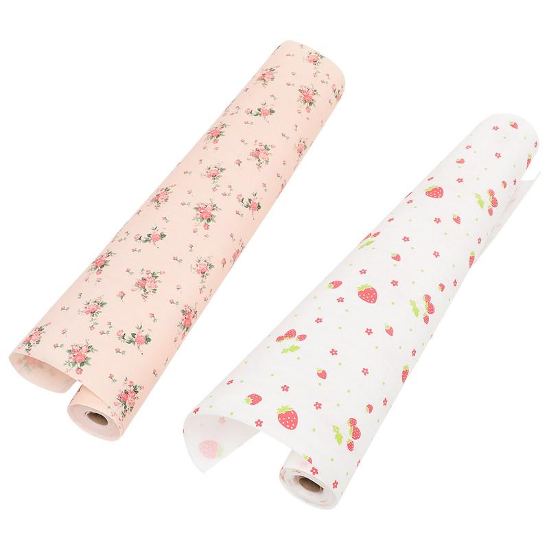 2 Pcs Fridge Drawer Protector Liner Refrigerator Liners for Drawers Pad Shelf Paper Mats Cabinets Adhesive