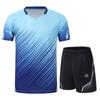 Unisex Badminton Sport Set Short Sleeve Top Shorts Men Women Kids Athletic Wear