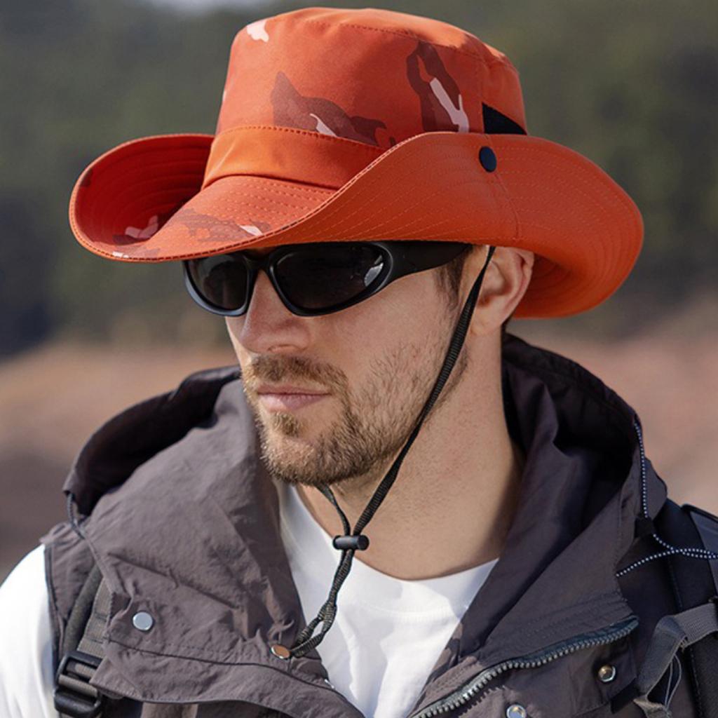 Camouflage Sun Hats Men Women Bucket Hat UPF 50+ Boonie Hat Foldable UV Protection Hiking Beach Fishing Summer Safari Adjustable