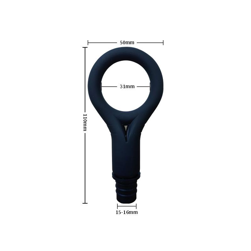 Men's Silicone Self-Defense Massage Gun Head & Vibration Ring Replacement Adapter.