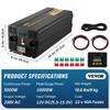 VEVOR Pure Sine Wave Inverter, 5000 Watt, Power Inverter, DC 12V To AC 230V Car Inverter with LCD Display USB Port and Remote Controller
