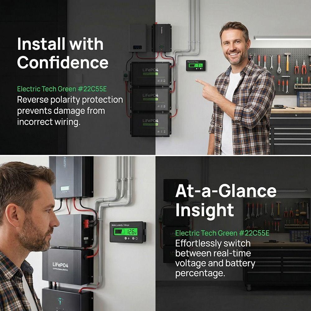 Voltage Meter Battery Capacity Indicator Monitor Voltage Meter  Capacity Monitoring