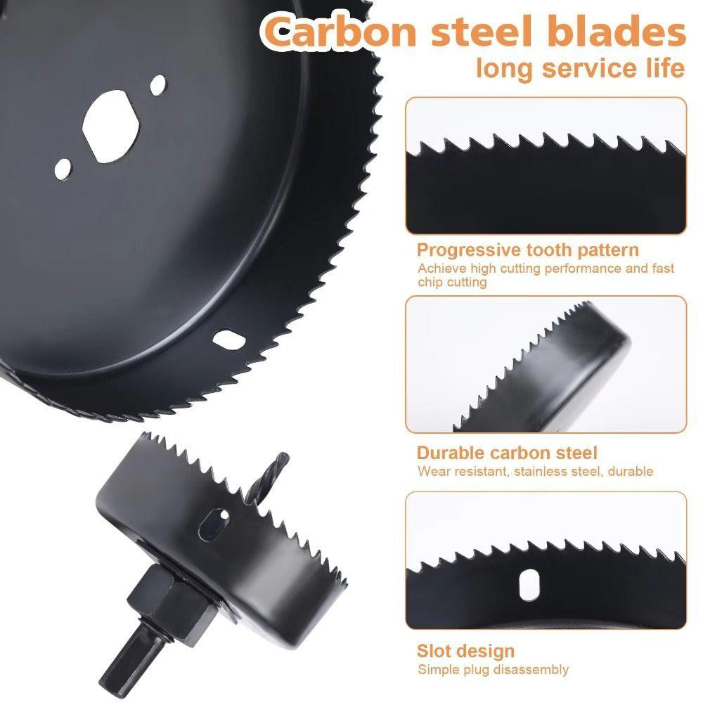 Woodworking Hole Opener Bit 19-127 mm Size Wood Cutter Heavy Duty Cutting Set Kit  PVC Plastic