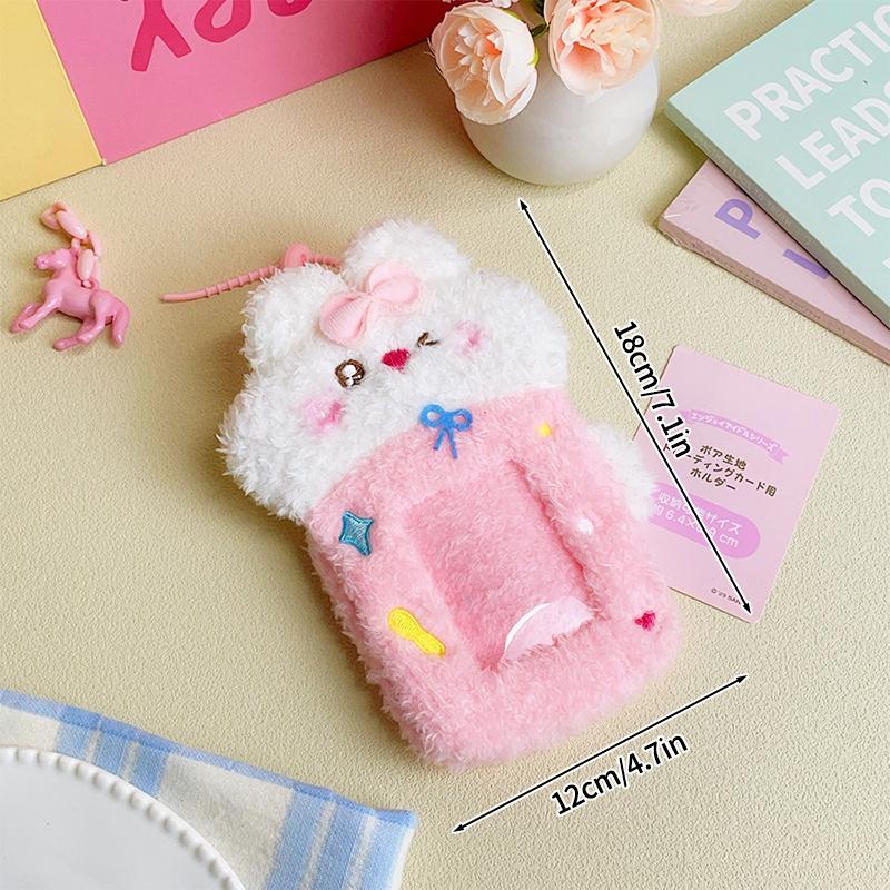 Plush Photocard Holder Cute Photocard Binder 3In Cards Albums For Cards Idol Kpop Cards Protective Case