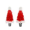 Set Of 2 4FT Christmas Trees, Artificial Prelit Christmas Tree With High-Density 300 Branches, 100 LED Lights, for Xmas Decor