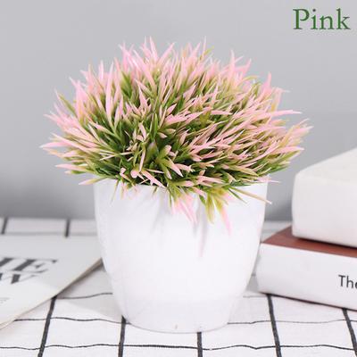 1pc Garden Potted Grasses Fake Plants With Pot Artificial Plant Bonsai Home Art Craft Small