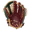 Rawlings HYPER TECH COLOR SYNC Baseball Glove Throw (GR5FHTCY719), Softball, Outfielder's, Shelly/D Green, 12.75 inches, Right-Handed