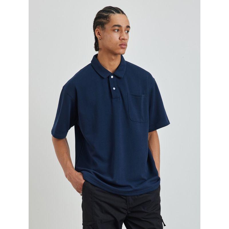 Trendy American Pocket Short Sleeve Loose Casual Polo Shirt