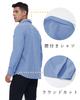 [KEFITEVD] Men's Corduroy Dungaree Shirt Jacket, Long Sleeve Button-Up Overshirt, Lightweight Warm Winter Outerwear, Light Blue 2XL
