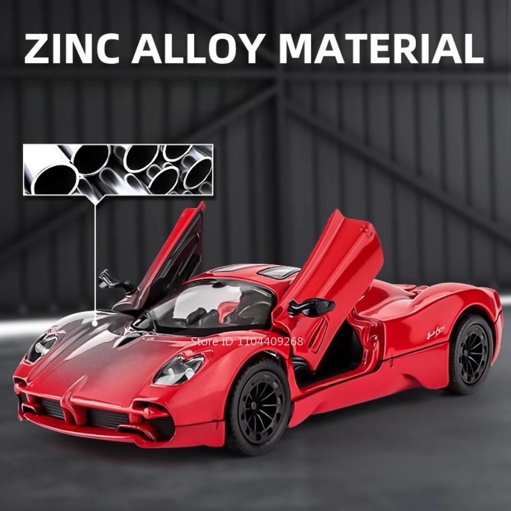 1:36 Pagani Utopia Zonda Huayra Toyota Cruiser Sports Car Model Toy Pull Back Doors Opened Vehicles Models Presents for Kids