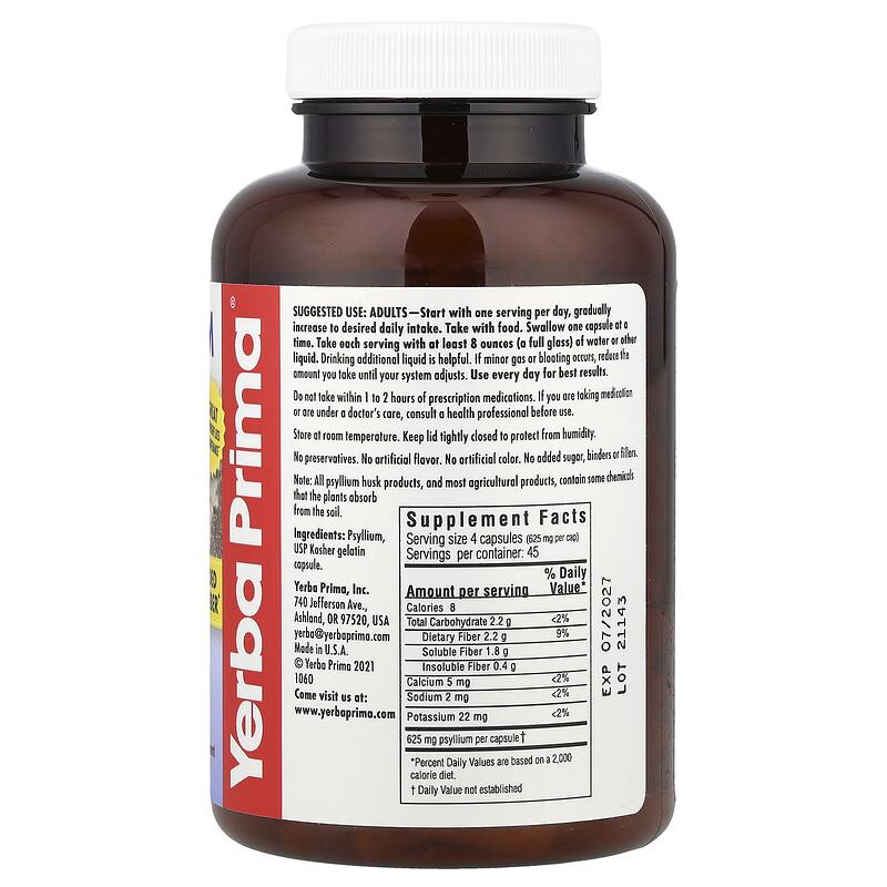Psyllium Husks Caps, 180 Capsules