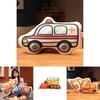 Cute Cartoon Car Pillow Plush Toy For Children Including Fire Trucks And Police Cars