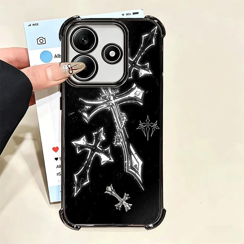 Gothic Cyber Sigil Cross Soft Phone Case For Xiaomi Poco X7 X8 Pro Max X6 X5 X3 F8 Ultra F7 M8 M7 M5S Redmi 15C 15A 15 14C 13C 1