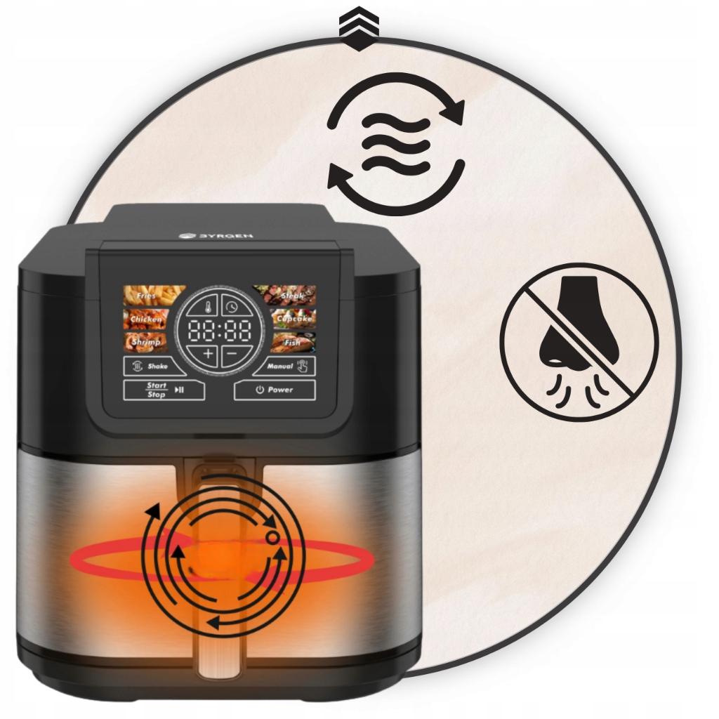 Air Fryer AI 8L 1700W Large Bowl Recipes BYRGEN