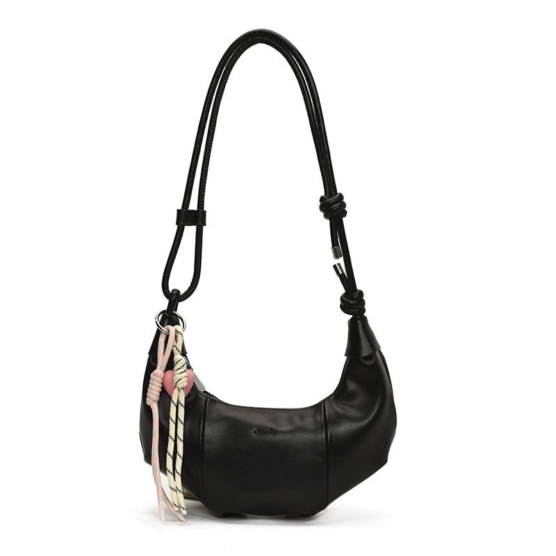 

2026 New Elegant Faux Leather Handbag s PU Shoulder for Women s Crossbody Purse, Compact Evening Bag with Chain Fashi чёрный