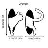 2Pcs/set Iron Art Cat Hanging Pendant Handmade Cat Wall Hanging Ornaments  Office