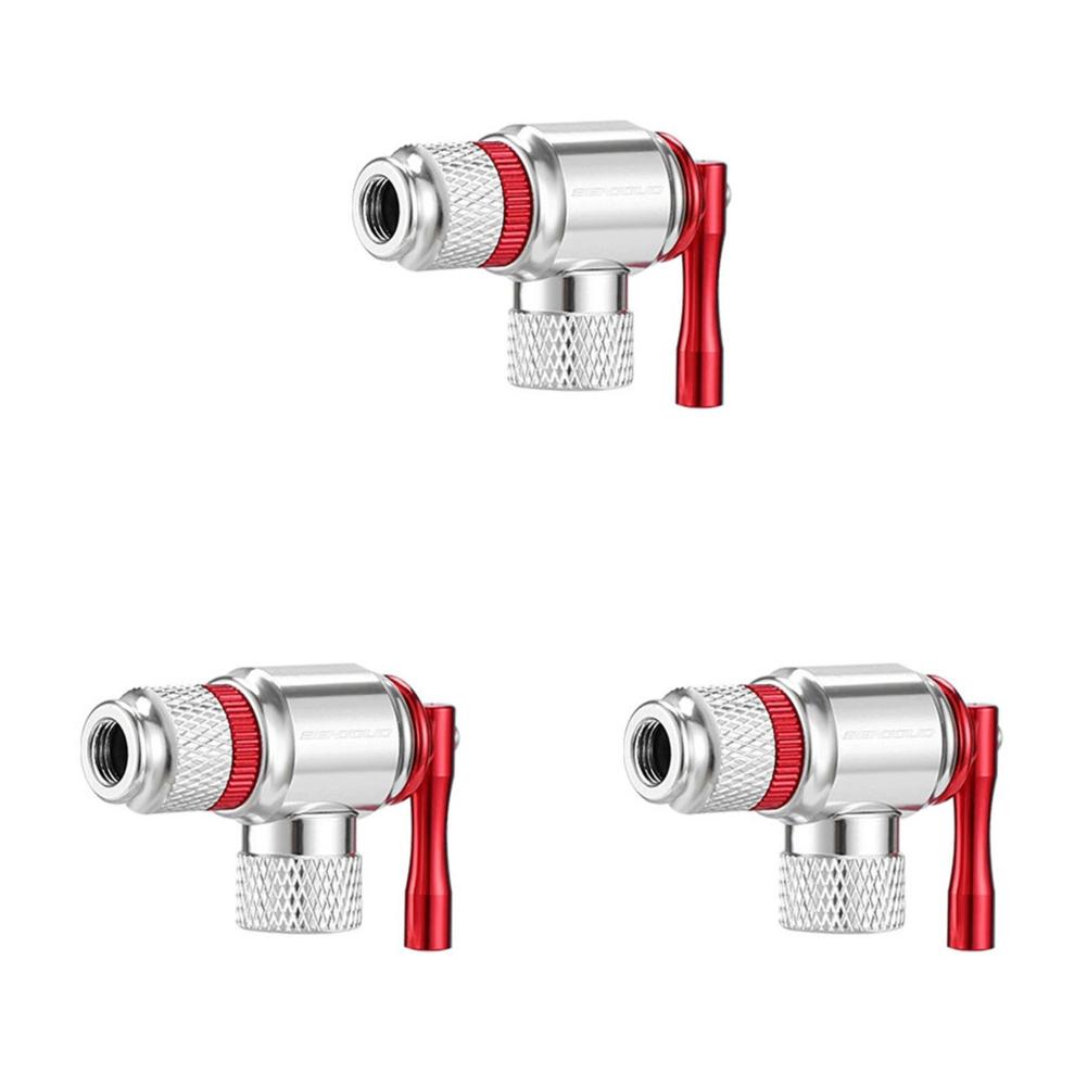 Aluminiumlegierung CO2 Fahrradreifenaufpumpe CO2 Pumpe Schrader & Presta Ventil Mini Fahrradpumpe Tragbare Reifenaufpumpe Fahrradzubehör