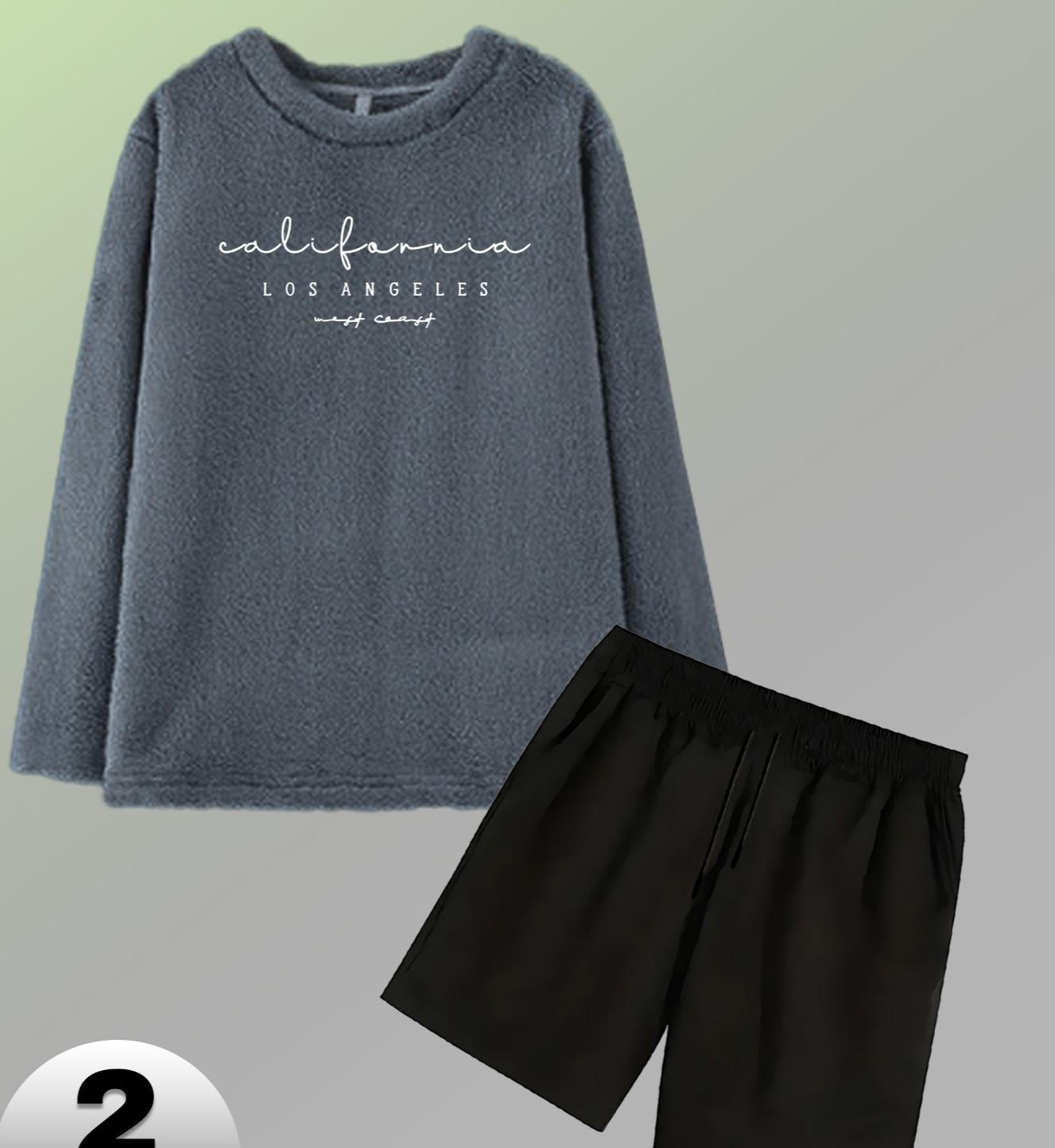 Мужской классический фланелевый комплект, мягкий и стильный, для повседневного домашнего ношения M