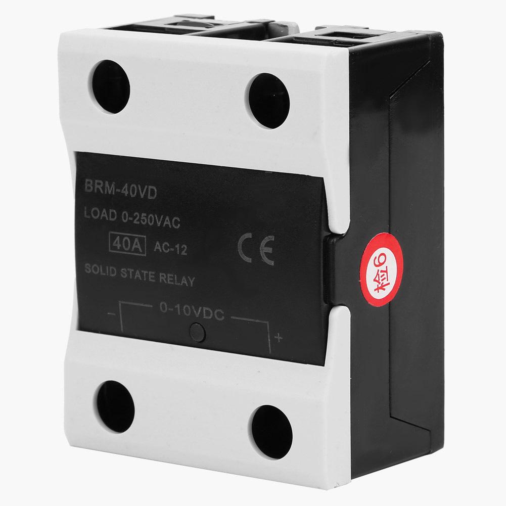 BERM BRM 40VD Solid State Relay 40A DC 0 10V   AC 0 250V Flame Retardant Relay