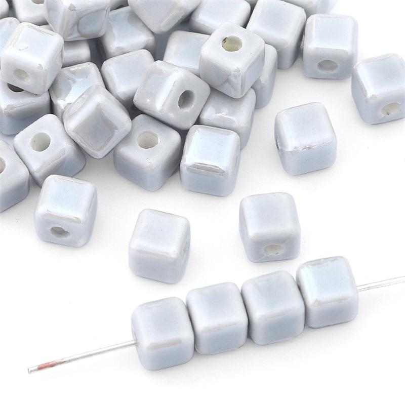 Five-Petal Flower Ceramic Beads for DIY Jewelry Making