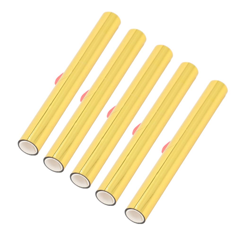 5 Rollen Heißprägefolie Wärmeübertragungspapier PU PET Kunsthandwerk Prägefolienrolle 3 Meter