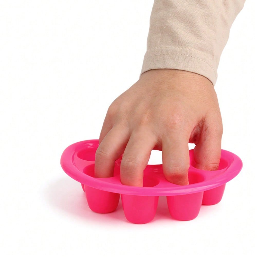 2pcs Nail Art Five Finger Soaking Bowl, Five Hole Separated Soaking Bowl, Softening Keratin Removal Tool, Professional Nail Care Tool