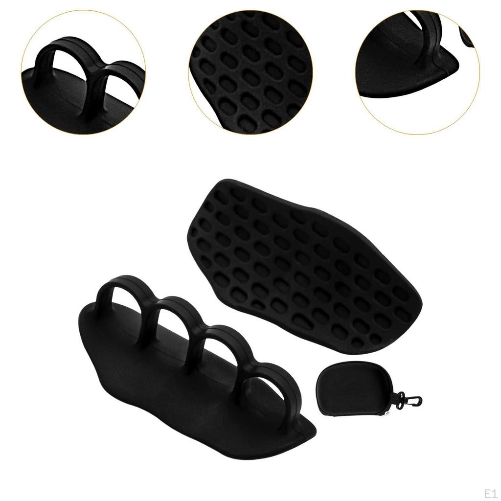 1 Pair Weight Lifting Grips Barbell Bar Pads Fingerless Portable Gym Hand Protection for