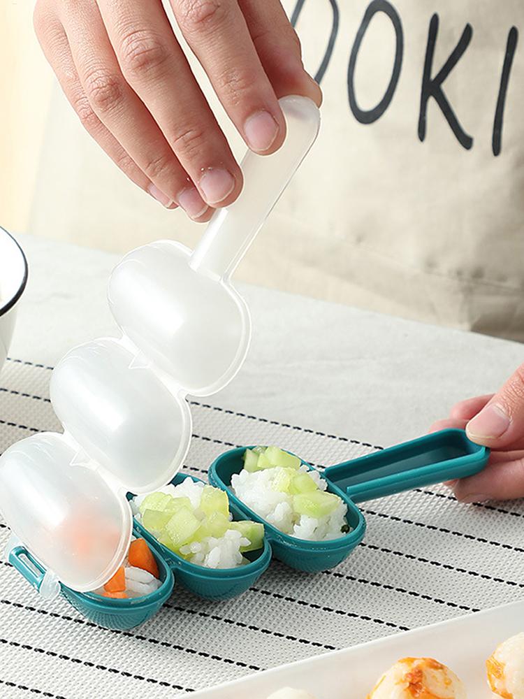 Rice Ball Mold Sushi Maker Mold Portable Kitchen Gadget Meatballs Tool for Family Gatherings Outings Travel Picnic