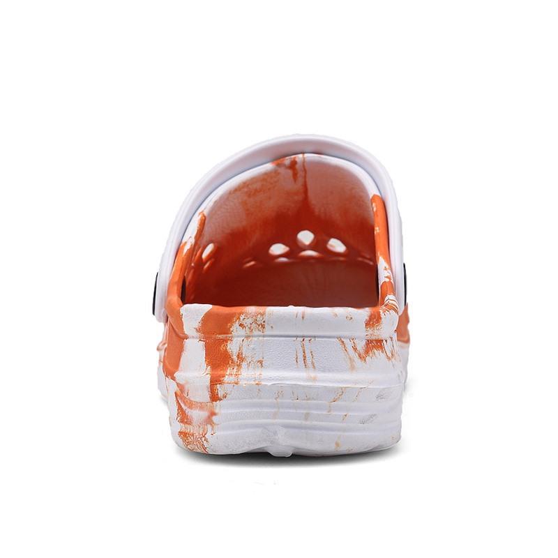 Large Size Bag Head Slippers Men's Summer Personality Camouflage Hole Shoes Lightweight Breathable Hollow EVA Beach Sandals