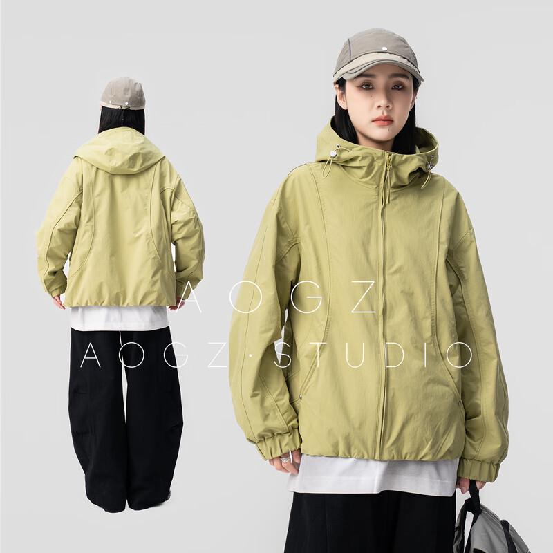 AOGZ Funktionelle Kapuzen-Arbeitskleidung Windbreaker Jacke