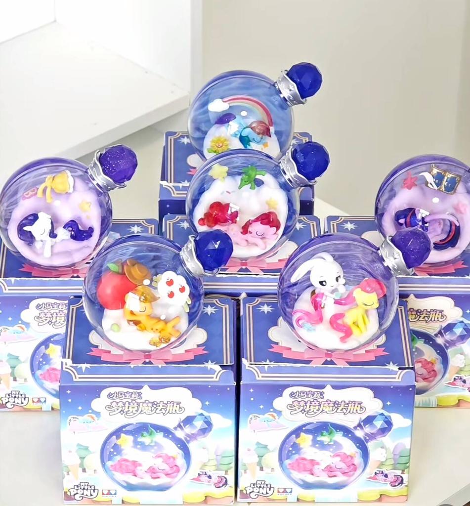 New My Little Pony Capsule Toys Dream Magic Bottle Part Two Twilight Sparkle Fluttershy Rarity Rainbow Dash Blind Box Toys