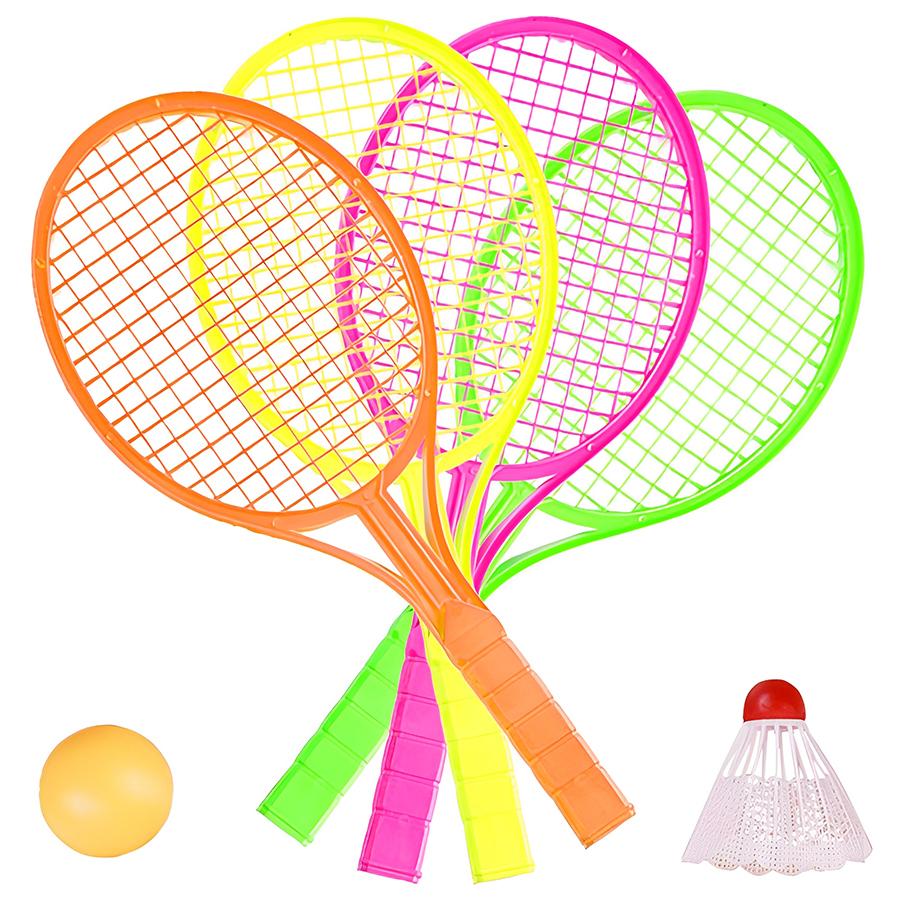 2pcs Mini Badminton Racket & 1pc Badminton 1pc Table Tennis Two Person Interactive Universal Sports Game Birthday Gifts