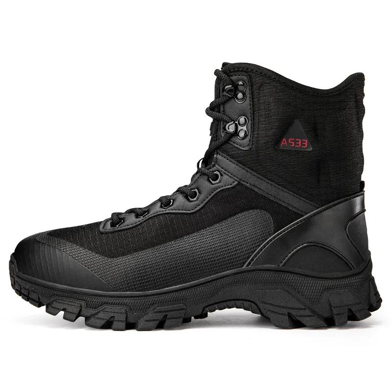 

Нові чоловічі тактичні черевики пустельні черевики до щиколотки для полювання та пішого туризму чоловічі захисні черевики для скелелазіння на шнурівці водонепроникні армійські черевики для активного відпочинку військові 39