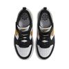 Nike Court Borough Low Top Kids' Skateboarding Shoes Black White Gold Children Aged 3 7 Years Old DV5457-008
