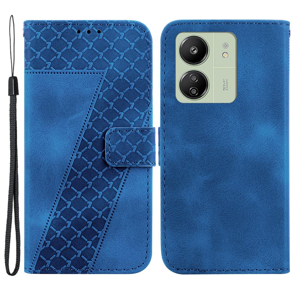 For Xiaomi Redmi 13C 4G/13C 5G/Poco C65 4G/Poco M6 5G/13R 5G Case PU Leather Wallet Stand Imprinted Phone Cover