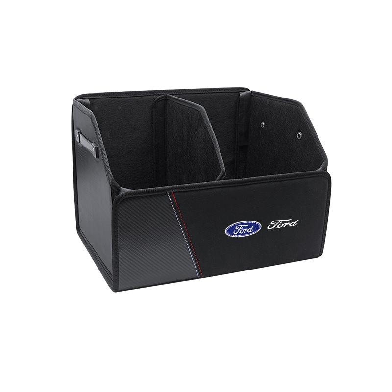 Car Trunk Organizer Box Suede Carbon