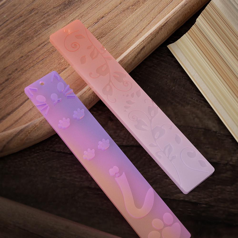 Poppy Epoxy Geometric Bookmark Mold - Irregular Leaf, Cat Paw, Rectangle Design