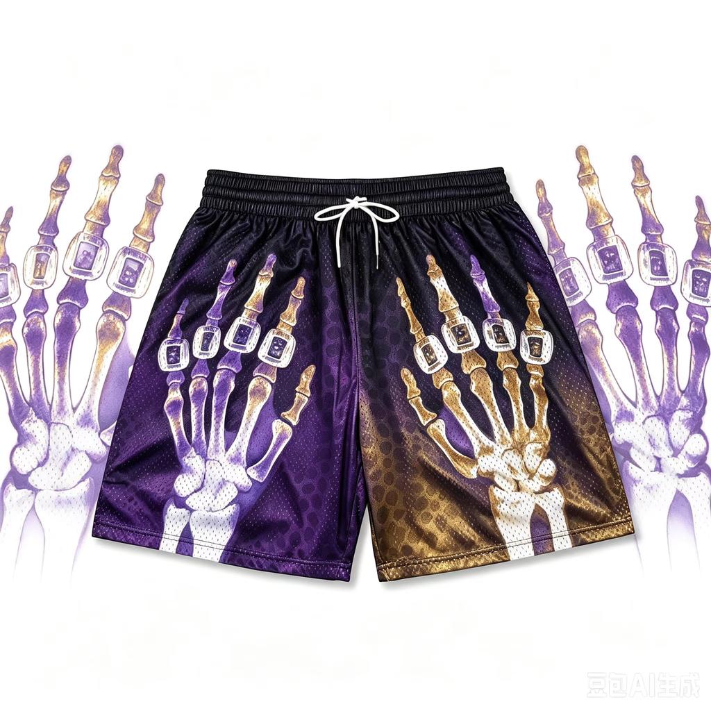 Summer New Style Shorts 3DPrint X-ray Pattern of Hand Bones Street Casual Fashion Comfortable Breathable Lightweight Shorts