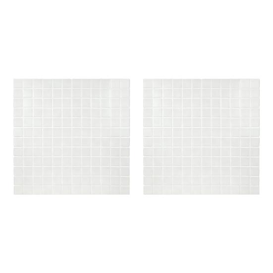 2Pcs Retro Wall Tile Adhesive Tile Stickers Stickers 3D Self Waterproof Wall Decal белый