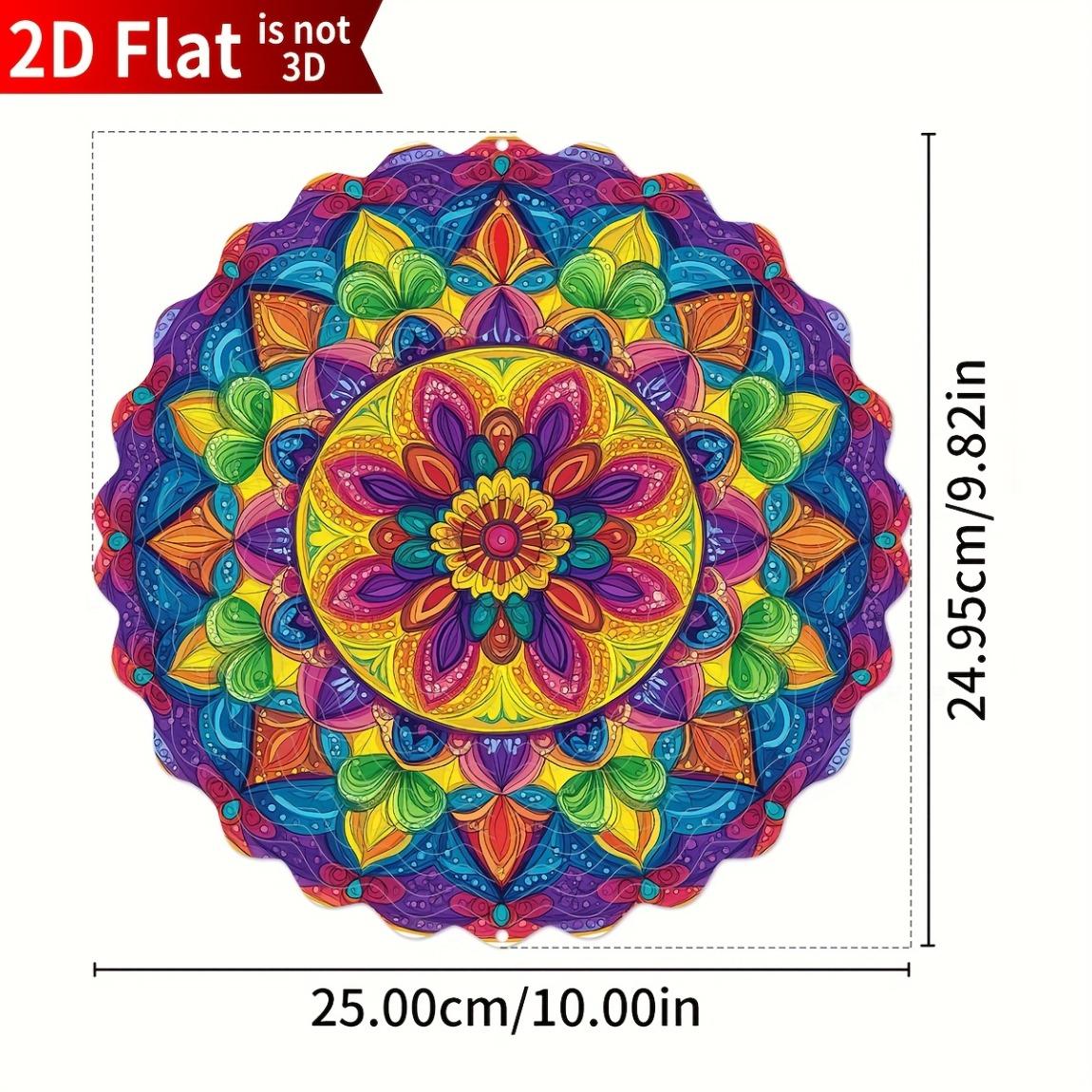 

25,4 см Классический Мандала Флюгер из Нержавеющей Стали – Элегантный Садовый Декор Ручной Работы для Использования в Помещении/На Открытом Воздухе, Праздничное Украшение на Хэллоуин 01A