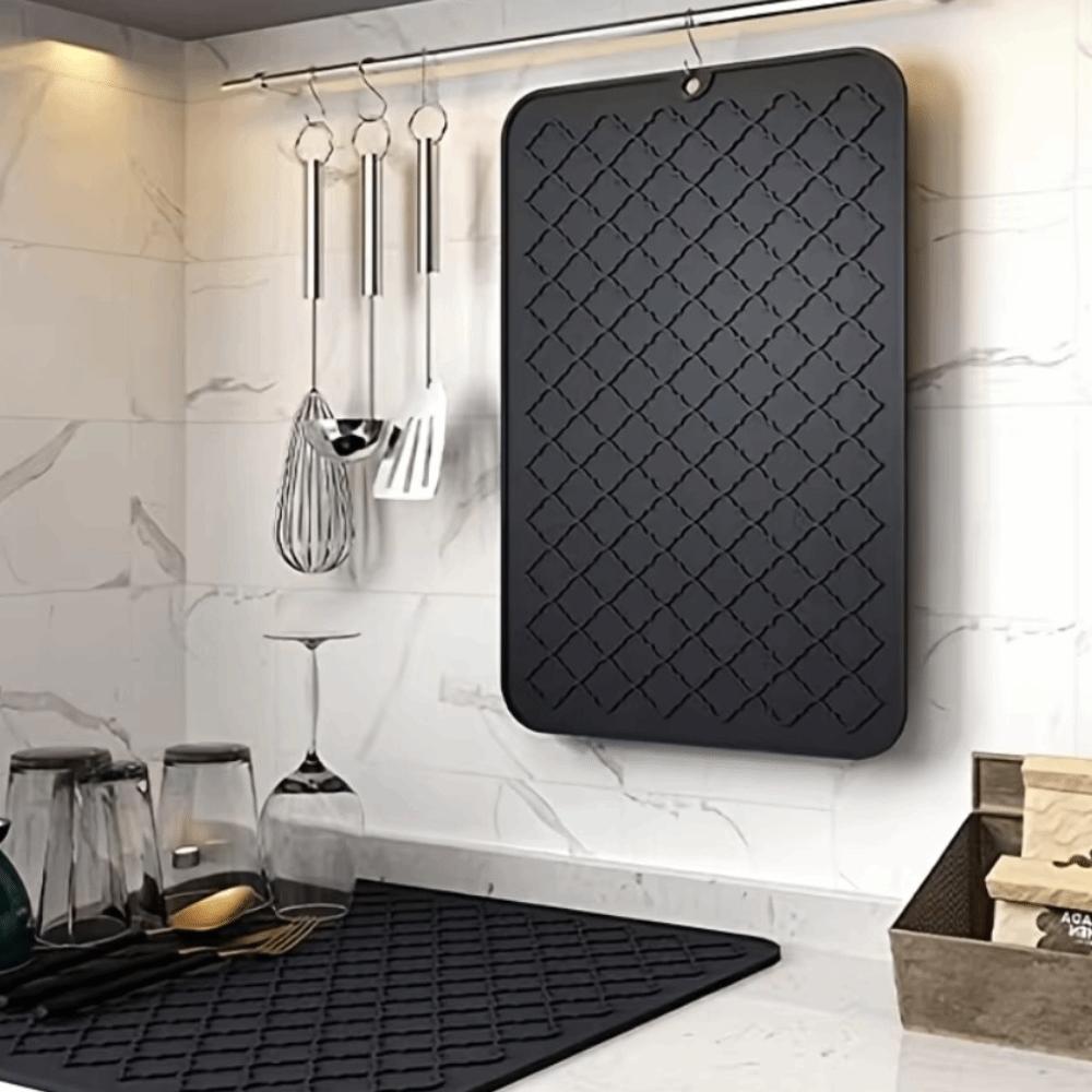 Anti-slip Dish Drying Mat Heat-resistant Insulation Pad Household Tableware Drain Pad  Cup