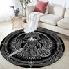 Black and White Monsters,Round Area Rug,Carpet Rug for Living Room Bedroom Sofa Playroom Decor,Non-slip Floor Mat