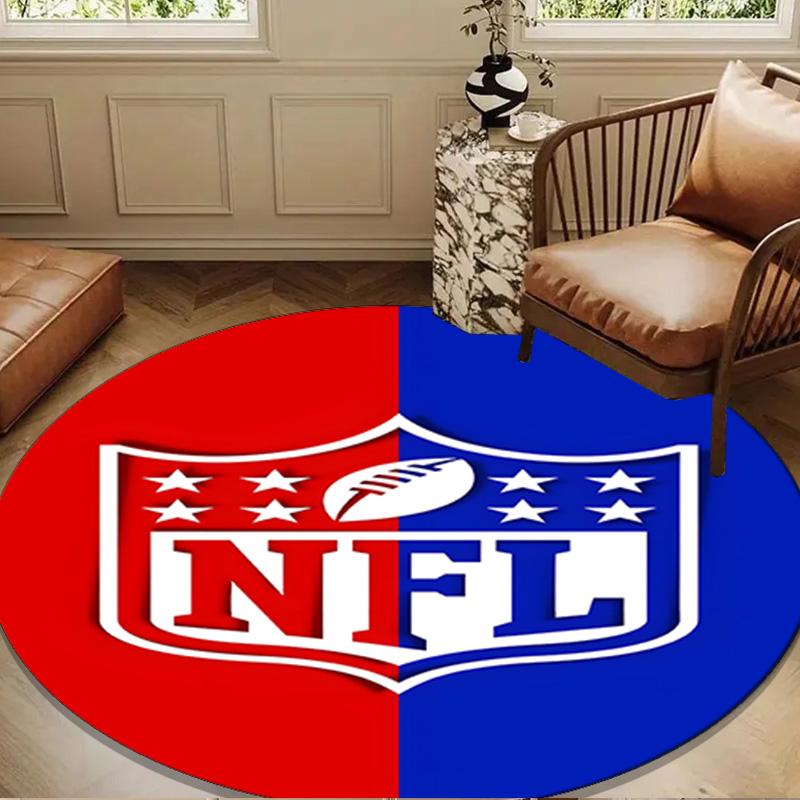 NFL Team Collection Round mat, Anti-slip Circle Carpet Chair rug For livingroom,Bedroom, doormat home decor Gift Christmas Gifts