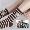 1 Pair Cartoon Bear Toe Socks Breathable Mid-tube Socks Cute Five Finger Socks  Unisex