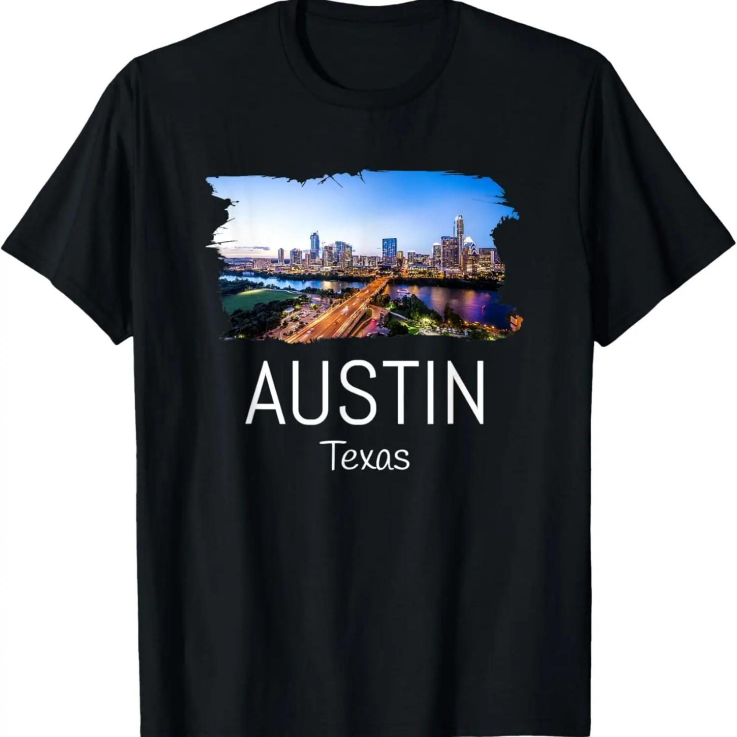 Austin Skyline Gift Cool Souvenir Austin Texas T-Shirt S