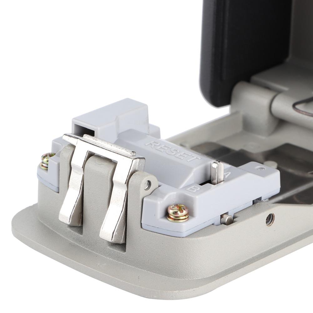 High Security Aluminum Alloy Key Lock Box 4 Digit Password Secure Password Lock Box Sturdy Durable Key Storage Box Home Use