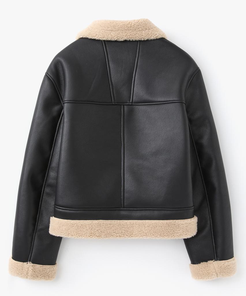 Cofwi Contour Warm Shearling Jacket Black