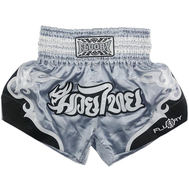 Men Women Boxing Shorts MMA Training Fighting Gear Lightweight Satin Martial Arts Uniform