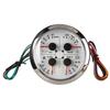 4in1 85mm Guage Multifunction Fuel Level Oil Pressure Water Temp Volt Meter DC 9‑32V for Car RV Boat Motorcycle White