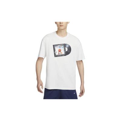 Letter Print Pattern Ribbed Crew Neck Short Sleeve T-Shirt Men Tops White FQ4915-121